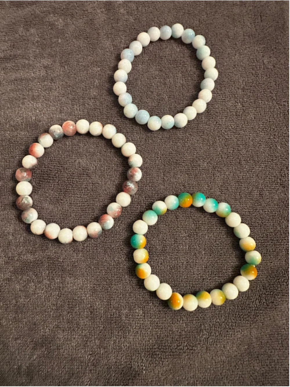 Unbranded Beaded Bracelet Trio Multi-color Set 23